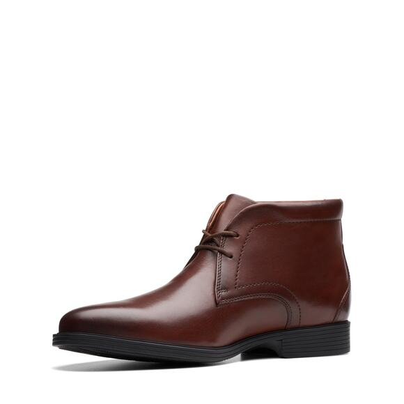 NWT Clarks Collection Men’s Whiddon Mid Chukka Boot Mahogany Leather Size 7 main image 6
